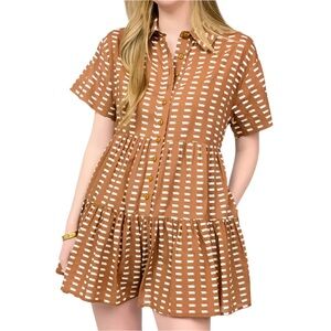 Coffee Print Uncle Frank by Ivy Jane romper latte